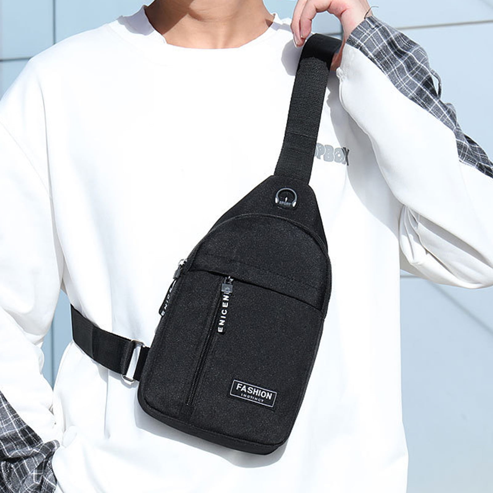 Sling Bag for Women, Crossbody Sling Backpack Small Sling Bag Multipurpose Crossbody Shoulder Bag Travel Hiking Backpack, Sling Bag for Men #2-Black