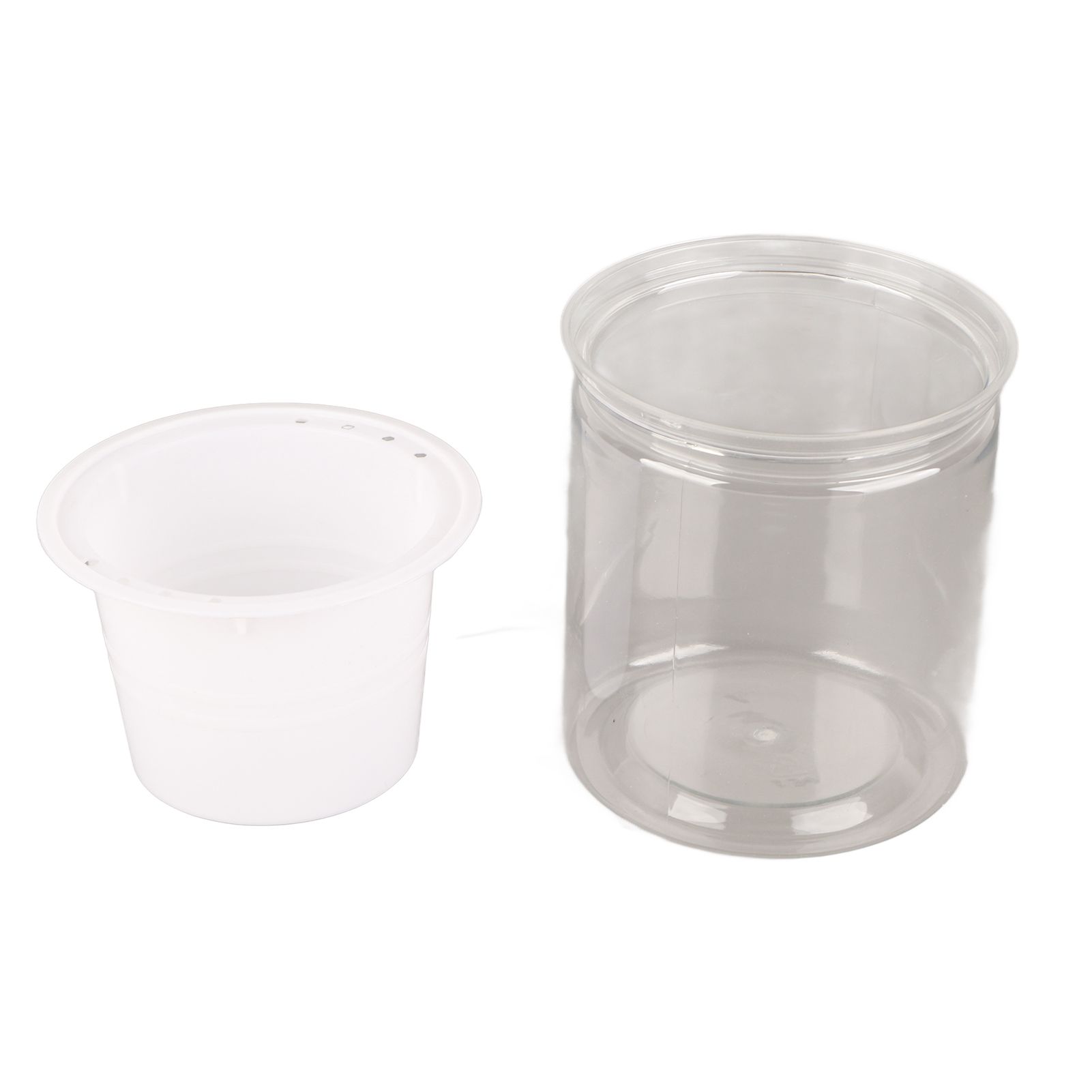 Automatic Water Absorbing Transparent Pot Creative Round Office Desktop Green Plant Hydroponic Plastic Flower Pots โ image 3