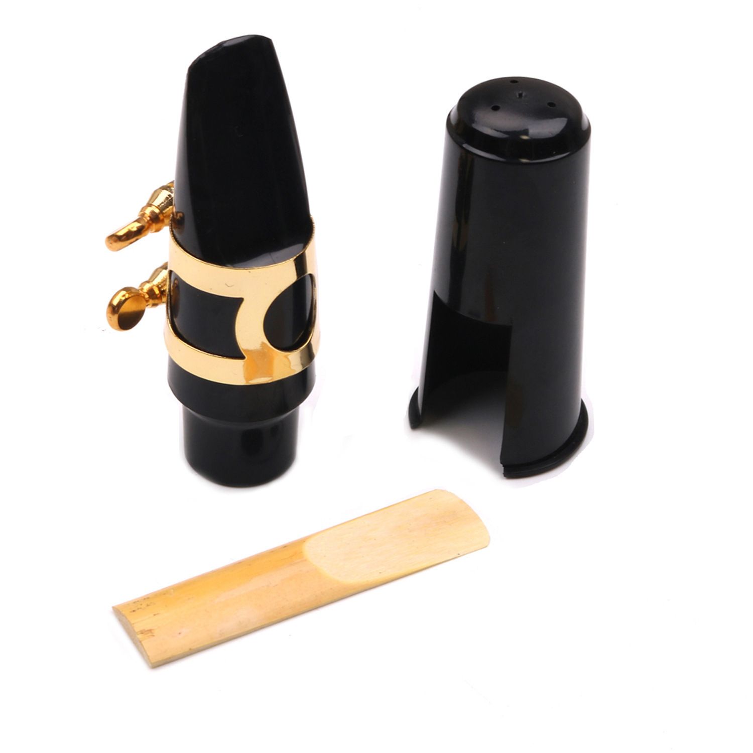 44 Pcs Saxophone Mouthpiece Kit - Includes Metal Ligature Reeds Cushions Pads and Plastic Cap Mouthpiece Kit Saxophone Mouthpiece — image 4