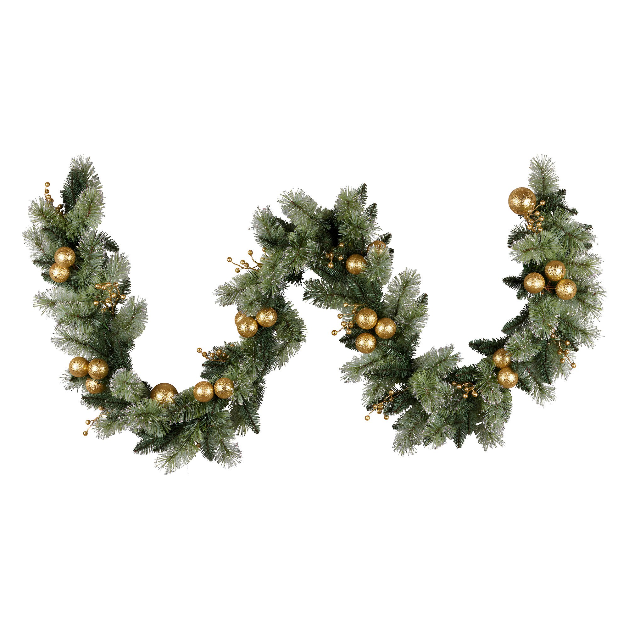 Christabelle 2.7m Christmas Garland with Gold Baubles and LED Lights Mantle Decoration Ornament — image 4