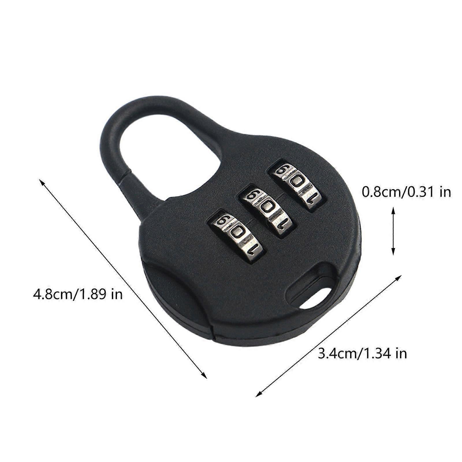 Black 3-Digit Combo Padlock - Drawer & Luggage Lock for Home โ image 2