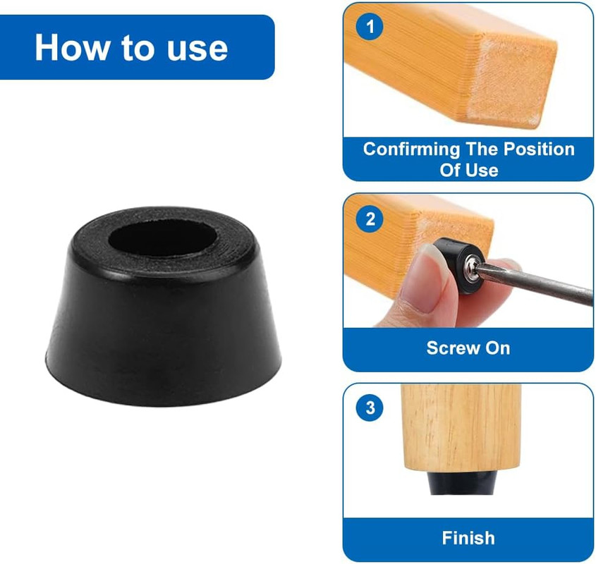 Rubber Feet for Cutting Boards Compatible with Multiple Brands 50 Pieces with Stainless Steel Screws Anti-Slip Buffer โ image 5
