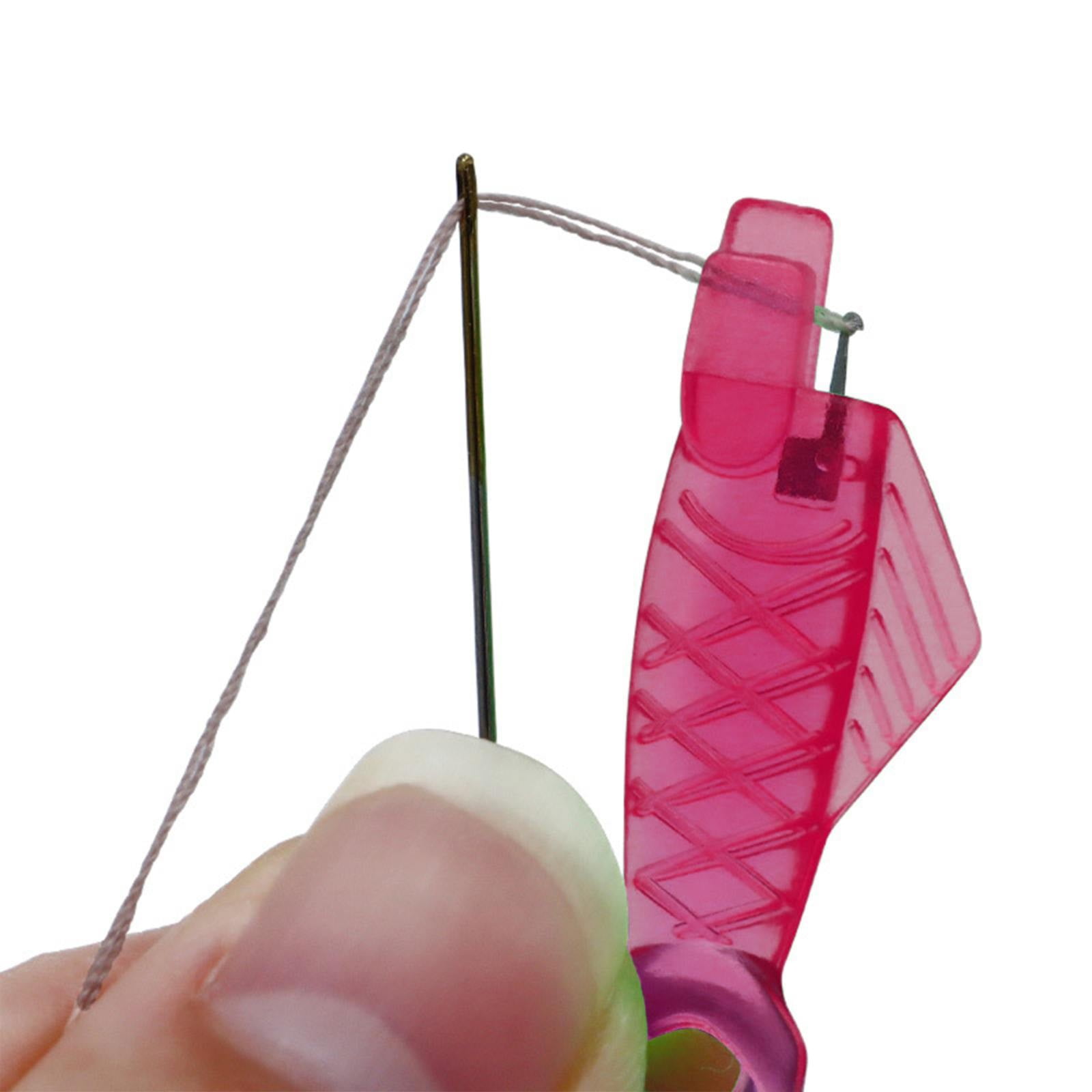 40 Piece Sewing Machine Needle Threaders, automatic fish mouth threader tool for quick machine sewing and embroidery, Hot Pink — image 2