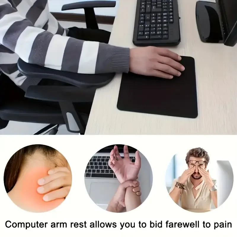 Ergonomic Arm Support Wrist Rest - Synthetic Rubber Computer Desk Extender - Office Chair Elbow Support, Pressure Relief ā image 3