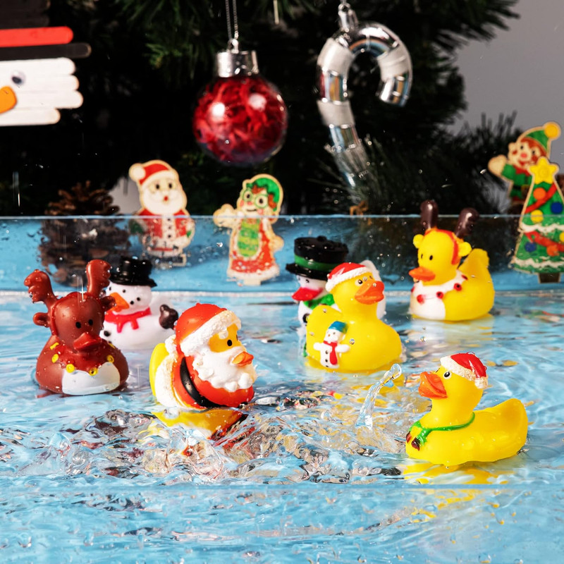 2025 Advent Calendar Christmas Ducks - 24pcs Rubber Duck Advent Calendar 24 Days of Christmas Countdown Toys for Christmas Gifts Party Favors Kids Toddlers — image 5