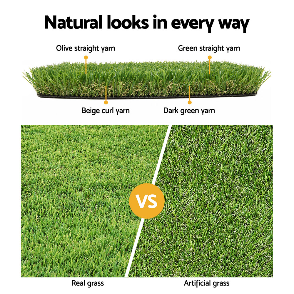 Prime Turf Artificial Grass 20SQM 30mm Synthetic Fake Lawn Turf Plastic Plant 4-coloured 2mx5m โ image 4