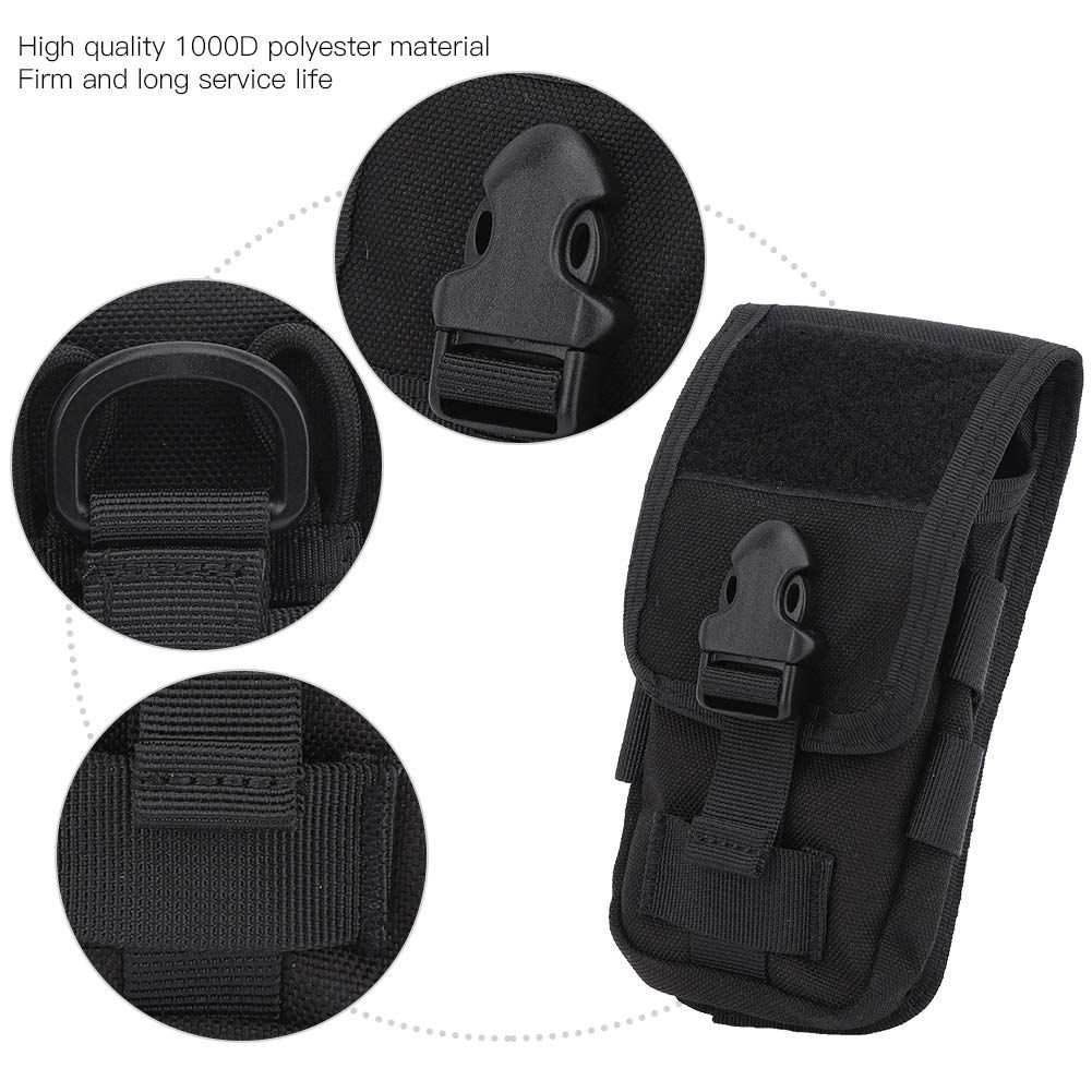 Tactical Cell Phone Holster Pouch, Tactical Smartphone Pouches Cellphone Case Gadget Bag Attachment Belt Holder — image 5