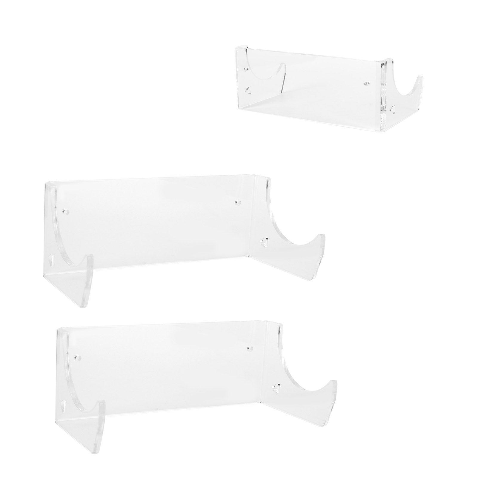 2Pcs Wall Shelf Skateboard Hanger Display Storage Rack Snowboard Organizer SuppliesTransparent — image 5