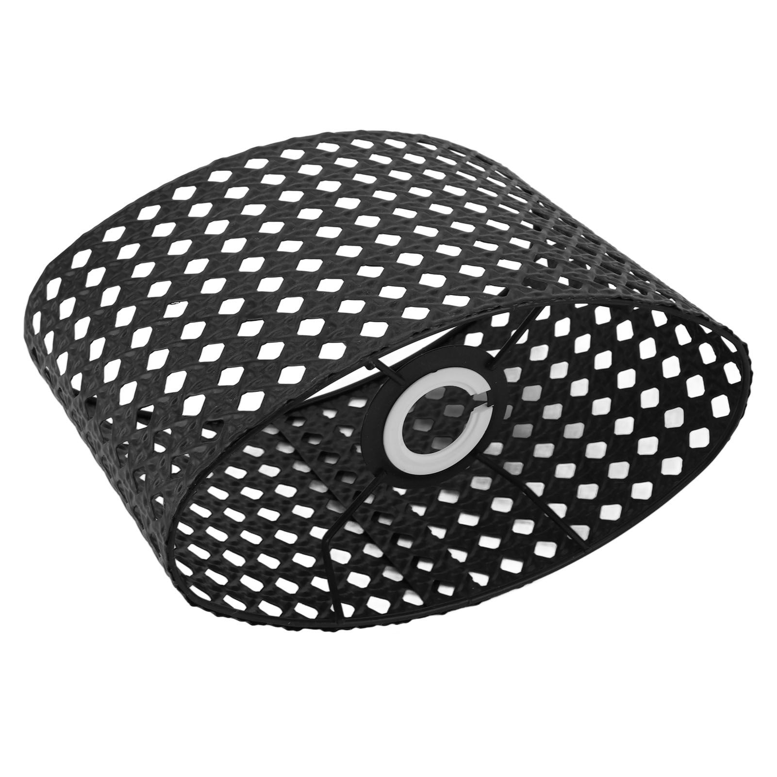 Iron Hollow Oval Lampshade Metal Engraving Hollow Lampshade Compatible for E27 E14 Caliber Lampholders Black โ image 4