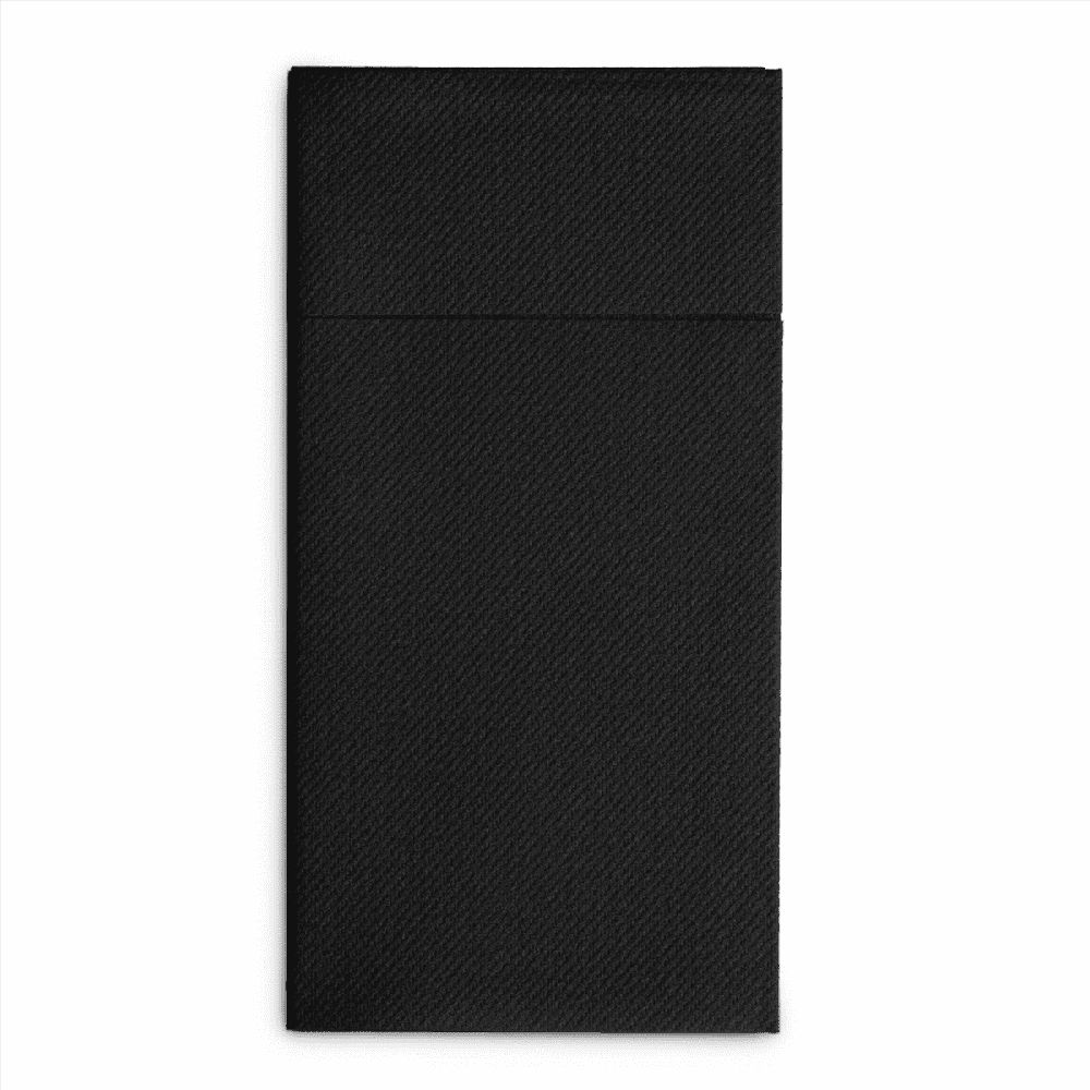 50PCS Disposable Dinner Napkins with Built-in Flatware Pocket,Prefolded Cloth Like Paper Napkins for Wedding Party Black โ image 3