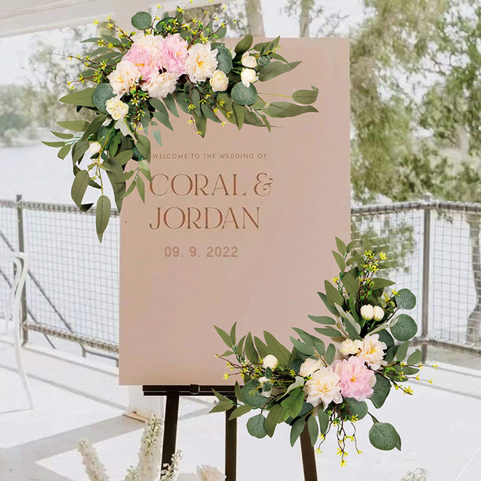 Wedding Welcome Flower Wedding Arch Flower Artificial Bouquet Handmade Fake Flower Decoration — image 6