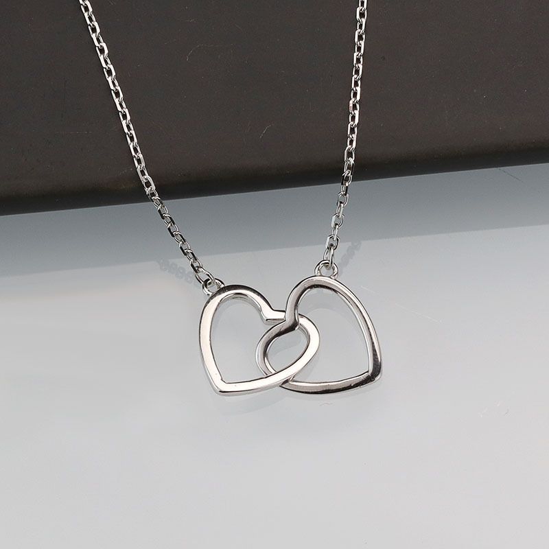 Bling Jewelry Floating Open Heart Pendant Necklace For Women For Girlfriend .925 Sterling Silver With Chain — image 2