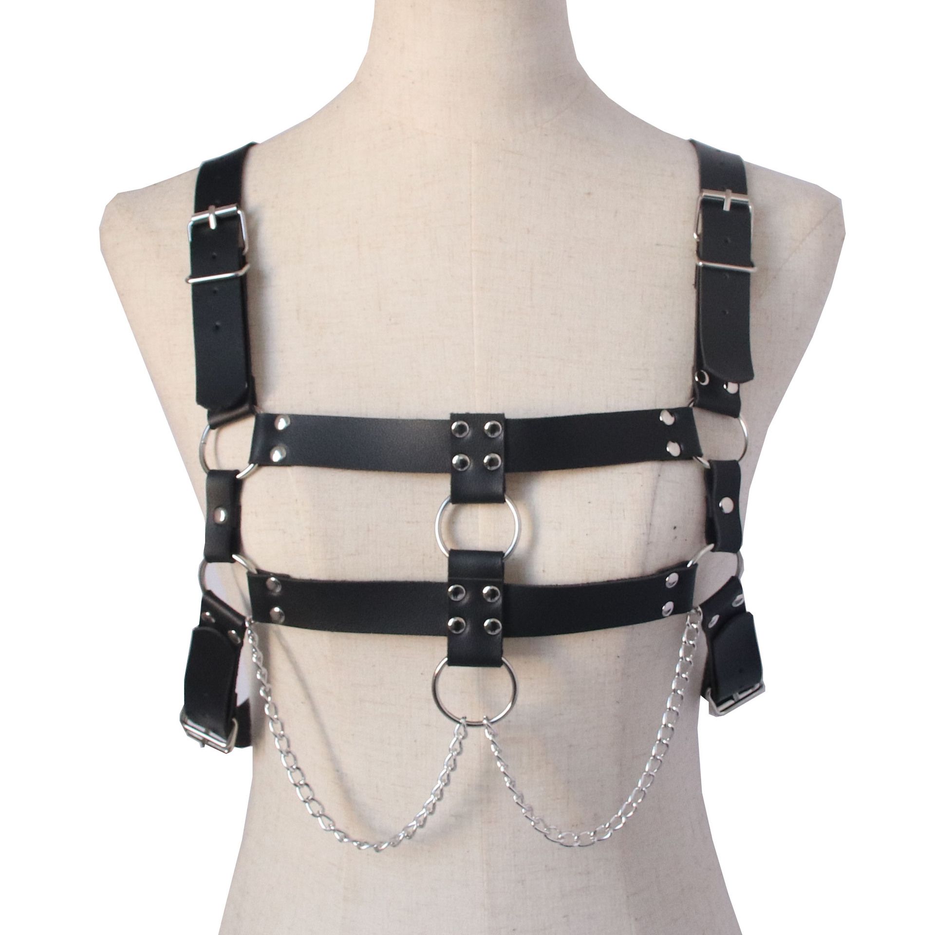 AX Punk PU Cross Strap for Men and Women Light purple โ image 3