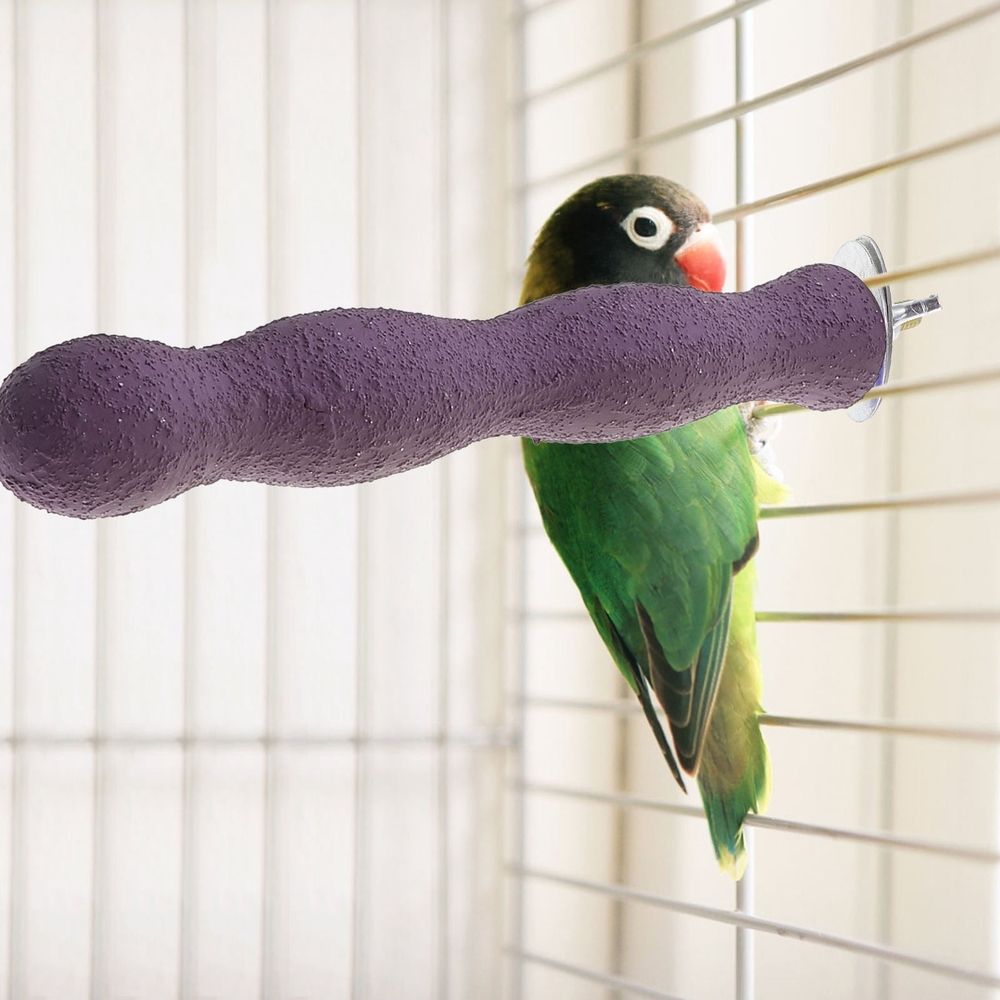 Natural Wooden Bird Perch with Metal Bolt, Smooth Sanded Arenaceous Stick for Bird Cage, Available in Multiple Colors