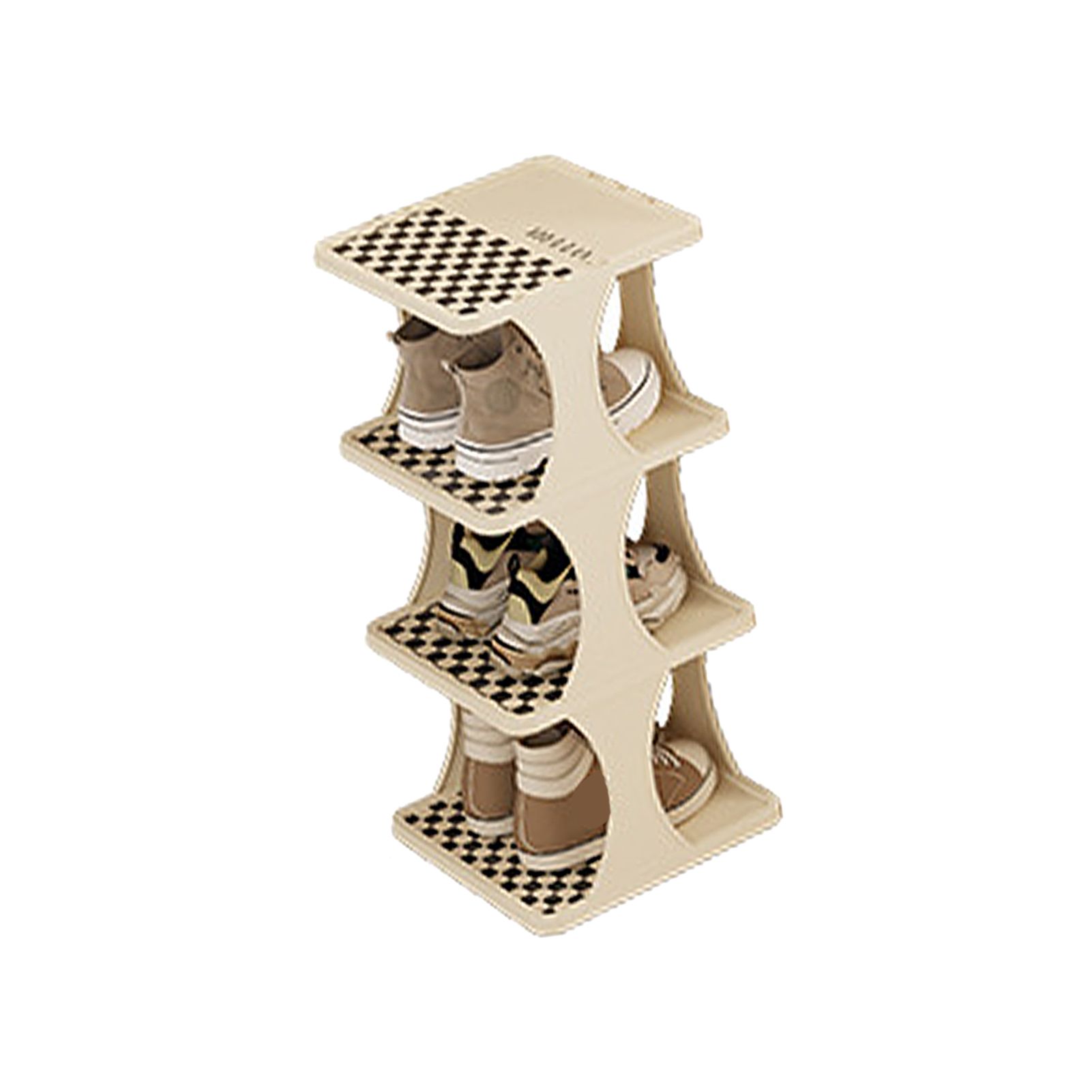 Shoe Rack Single Pairs Shoe Shelf Space Saving Shoe Orgainzer Tower for Home Door Bedroom 4 Layers โ image 4