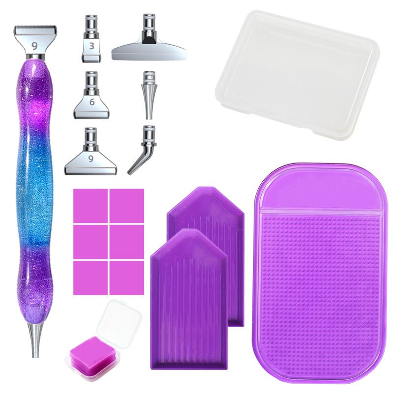 Metal Tips Diamond Painting Pen Kits, 5D Diamond Painting Accessories Tools for DIY Craft, Comfort Grip and Faster Drilling
