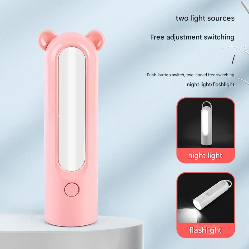 2-in-1 Portable LED Camping Lantern & Flashlight - USB Rechargeable, Dual Light Modes(Bear model white) โ image 4