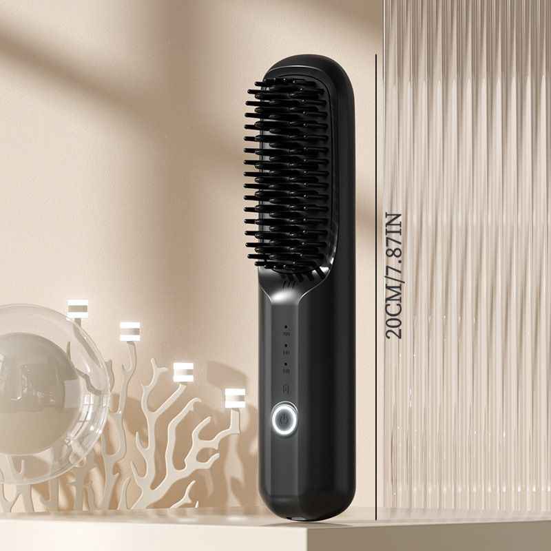 Wireless Hair Straightening Brush Rechargeable MCH Fast Heating 3 Temperature Type-C Portable Negative Ion Styling Tool.*purple
