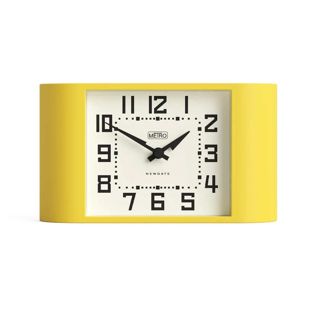 Newgate Mini Metro Mantel Clock-Yellow
