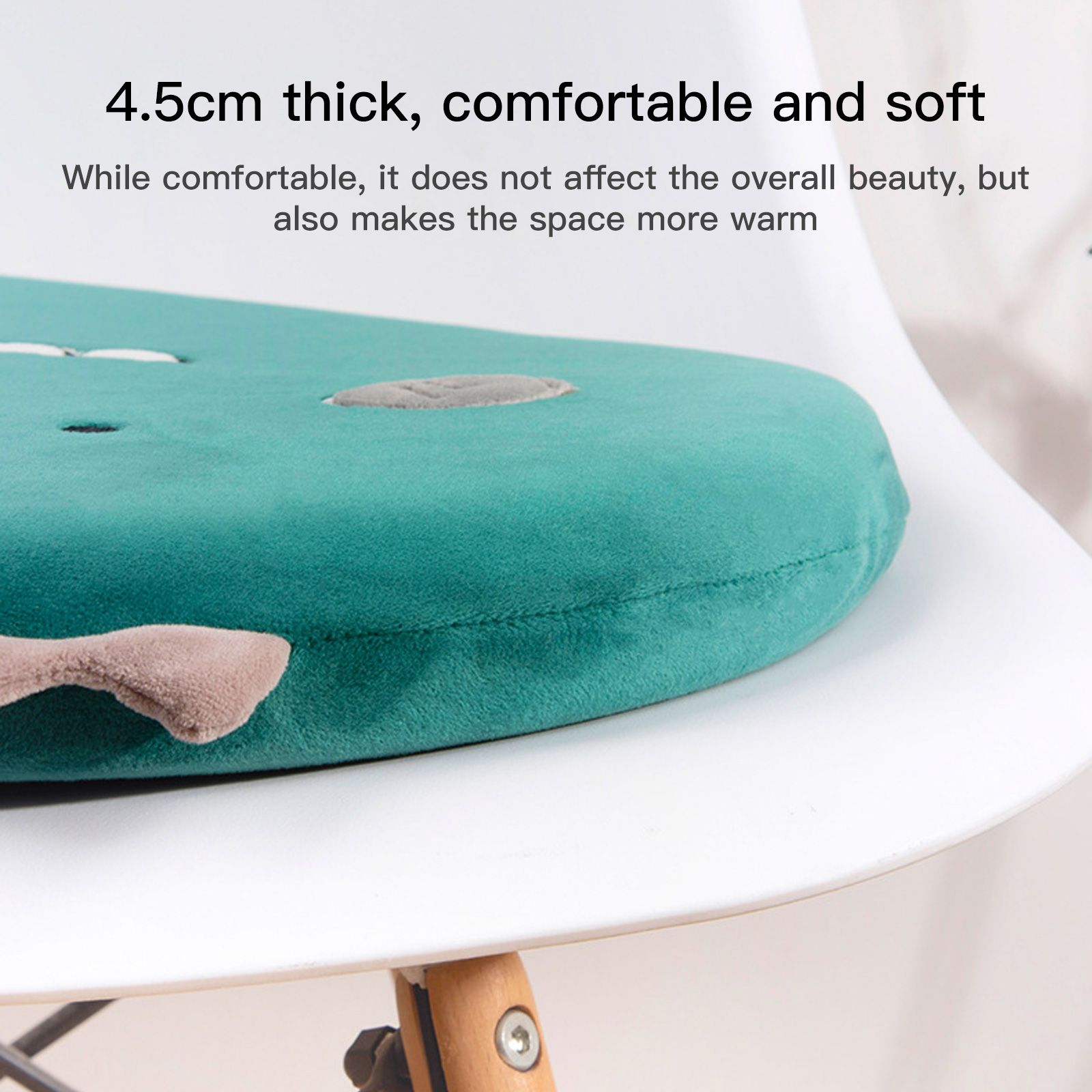 Memory Cotton Cushion Round Cute Dinosaur Shaped Soft Removable Cover Cushion Green 40 x 4.5cm โ image 6