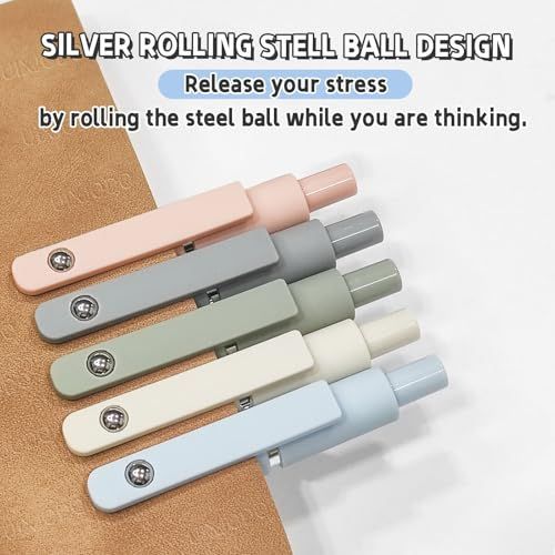 Gel Pens, 5 Pcs 0.5mm Black Ink Pens Fine Point Smooth Writing Pens, High-End Series Pens for Journaling Note Taking, Cute Office School Supplies โ image 4