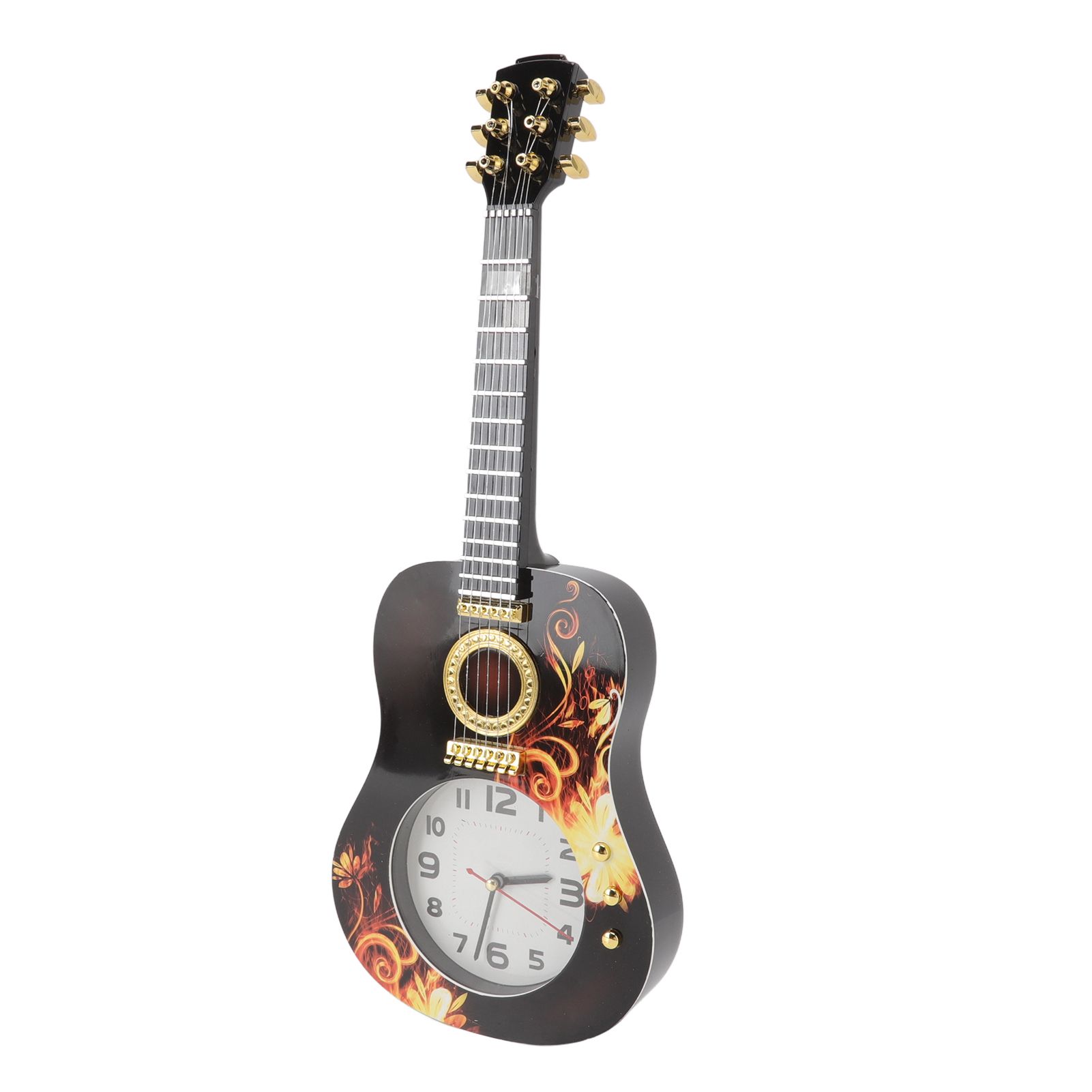 Wall Clock Silent Simulation Ukulele Shaped Decorative Alarm Clock for Bedroom Student Dormitory Office 5681 Ukulele (46x17.5x4.5cm / 18.1x6.9x1.8in) โ image 2