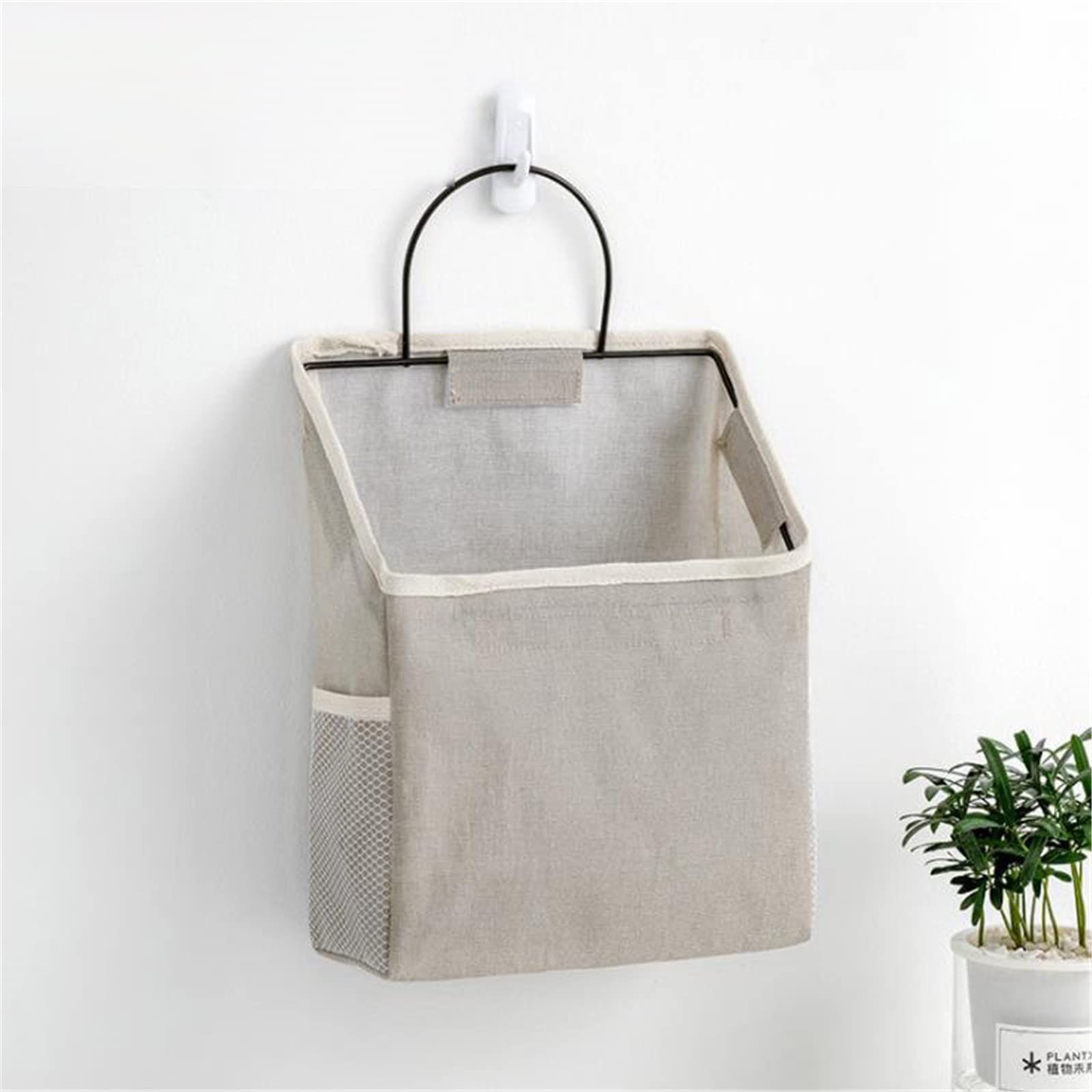Storage Bag Baskets with Pockets Closet Hanging Waterproof Bin for Door Bathroom Wall Kitchen Bedroom Office Rv Camper(Gray) — image 2