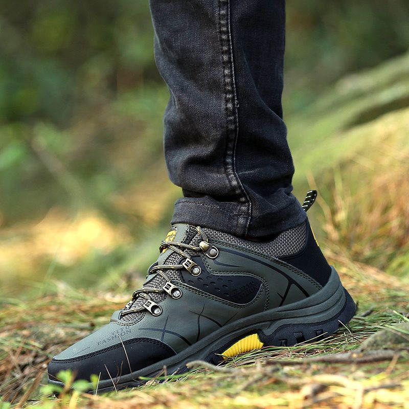 QIFENG Men Hiking Shoes Outdoor Trekking Sneakers Khaki 44 — image 5