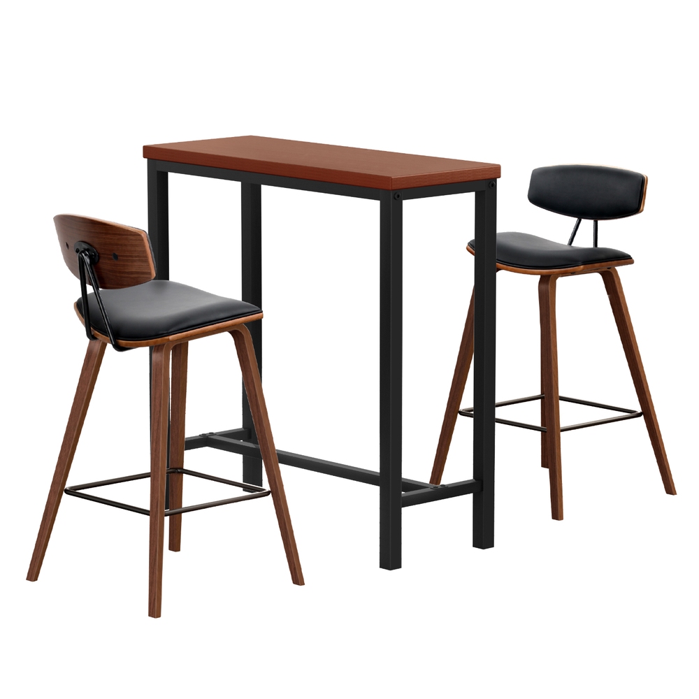 Artiss Bar Table and Stools Set Dining Desk Kitchen Chairs Cafe Pub โ image 3