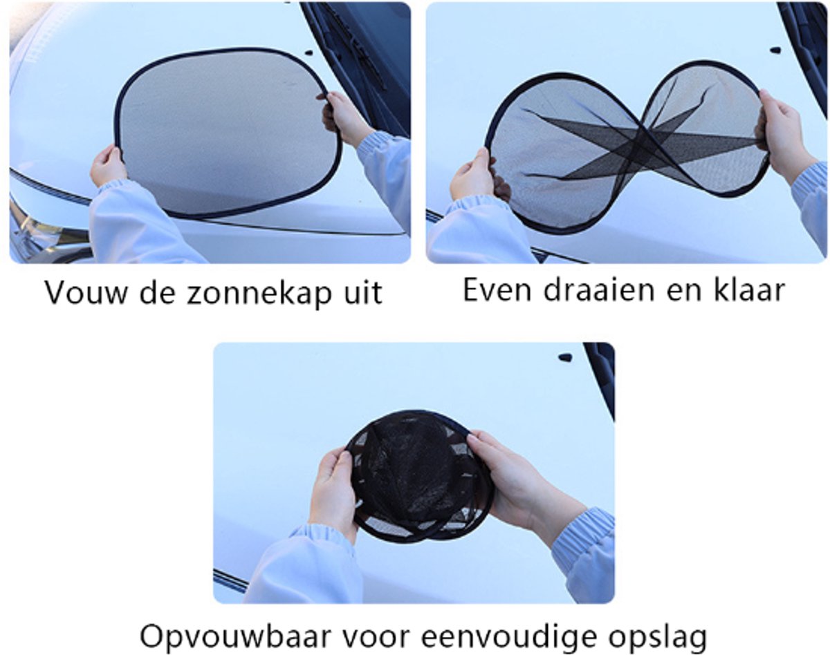 Car Side Window Sunshade - 2 Pieces - UV Protection - Car Sunshade for Baby & Child - Car Window Sun Protection - Car Sunshade - Car Accessories - Universal — image 3