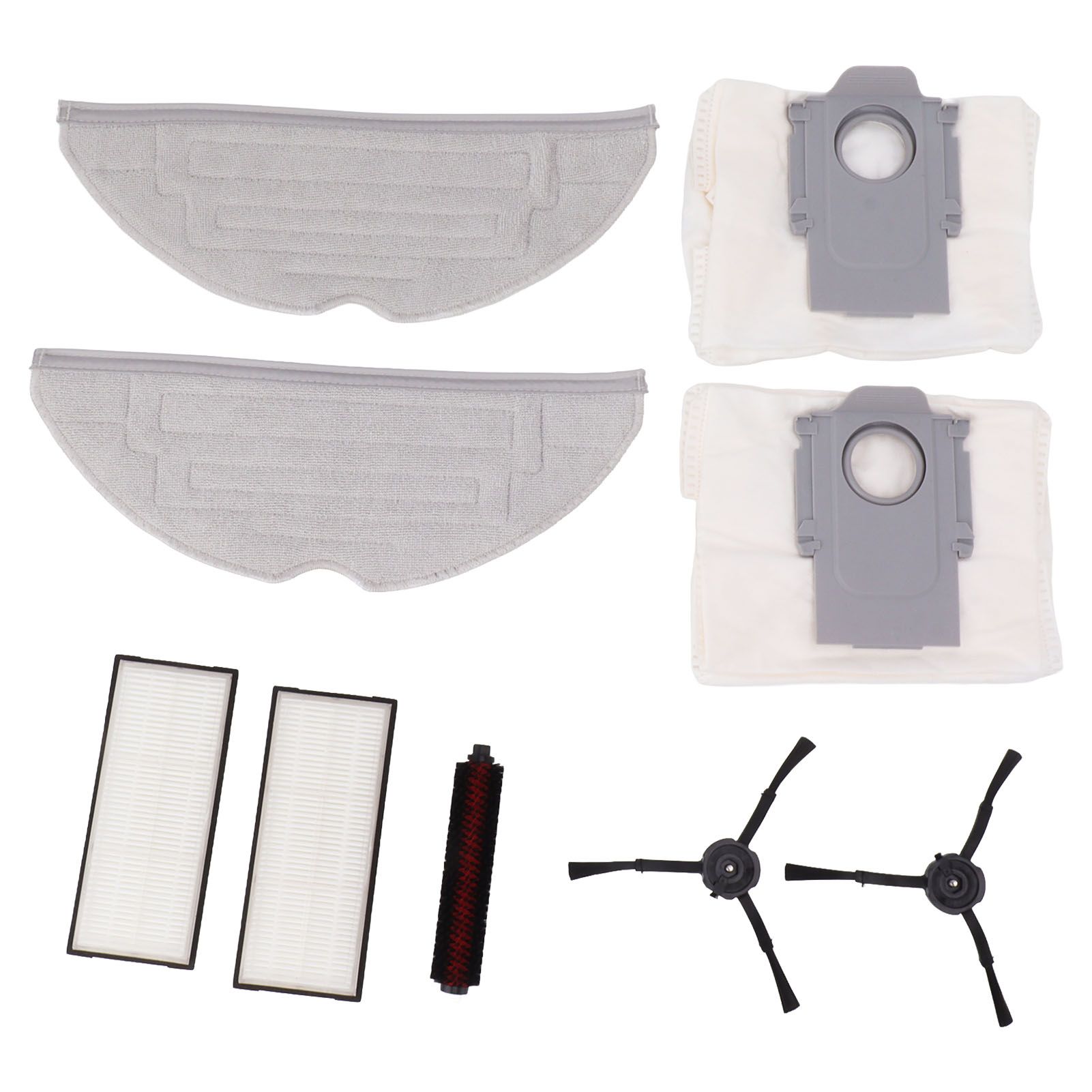 Vacuum Cleaner Accessories Kits for Roborock G20 Include 1 Mop Self Cleaning Brush 2 Mop 2 Dust Bag 2 Filter 2 Black Side Brush