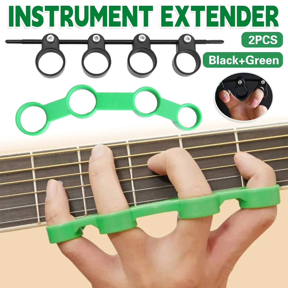 2 PCS Musical Instrument Finger Expander for Musical Instrument Training Use