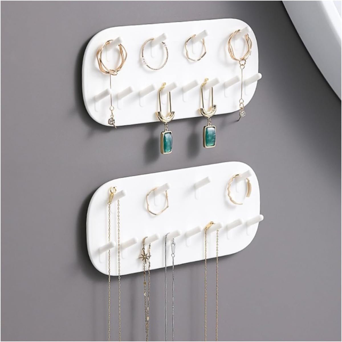 2 pieces - Jewelry stands - Jewelry display stand - Earring rack - Necklace holder organizer - wall jewelry organizers - Jewelry hooks - Necklace hook — image 2