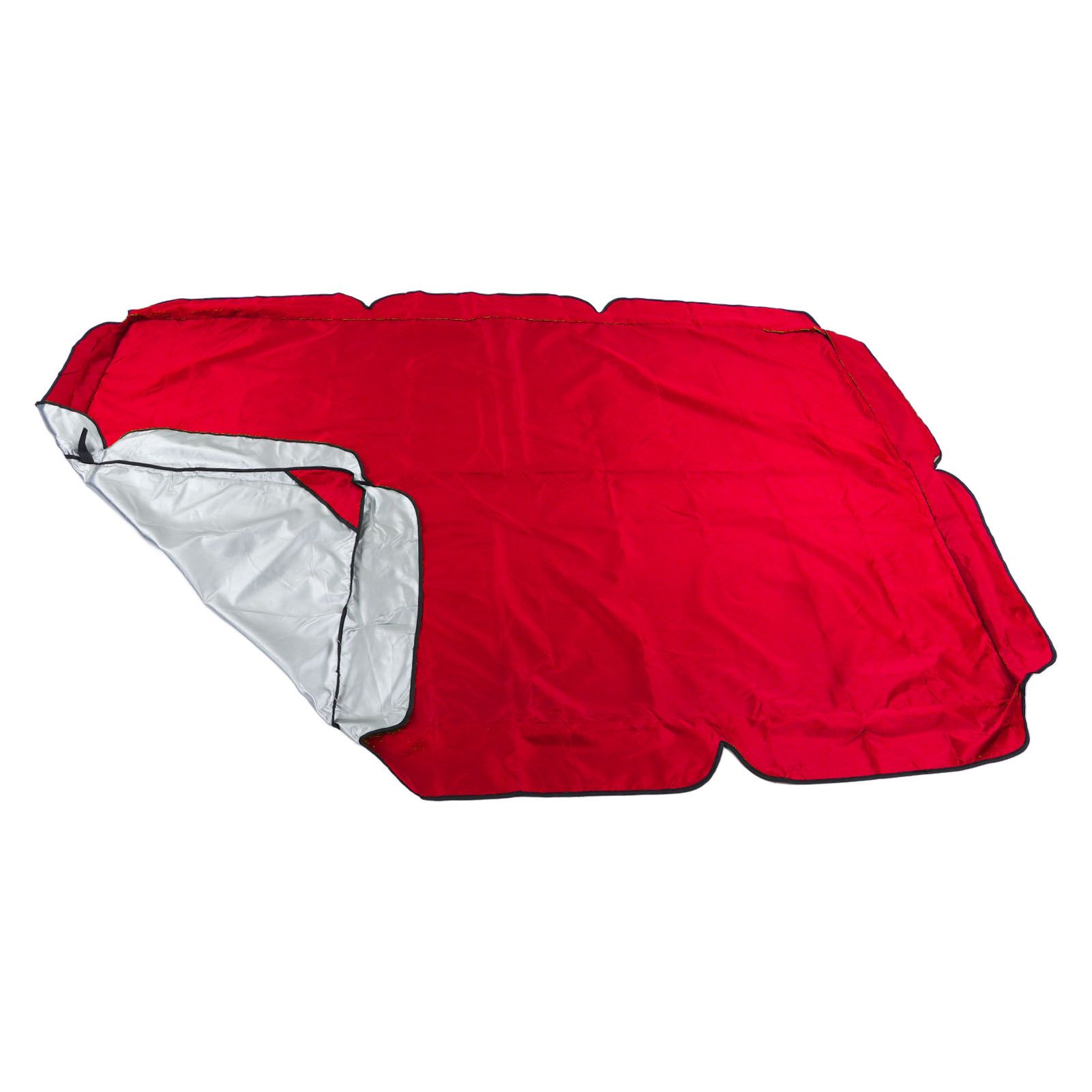 Outdoor Swing Canopy Garden Courtyard Waterproof Rocking Chair Dust Top Cover 210D Silver Coated Oxford Cloth Balcony Swing Canopy Red — image 2