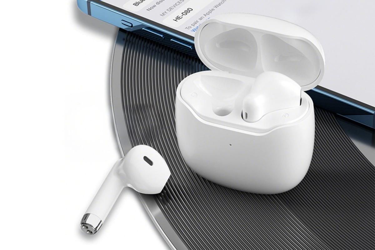 Wireless Earbuds Bluetooth 5.3 In-Ear Headphones with Noise Cancelling Mic IPX7 Waterproof Sports Earphones - White — image 3