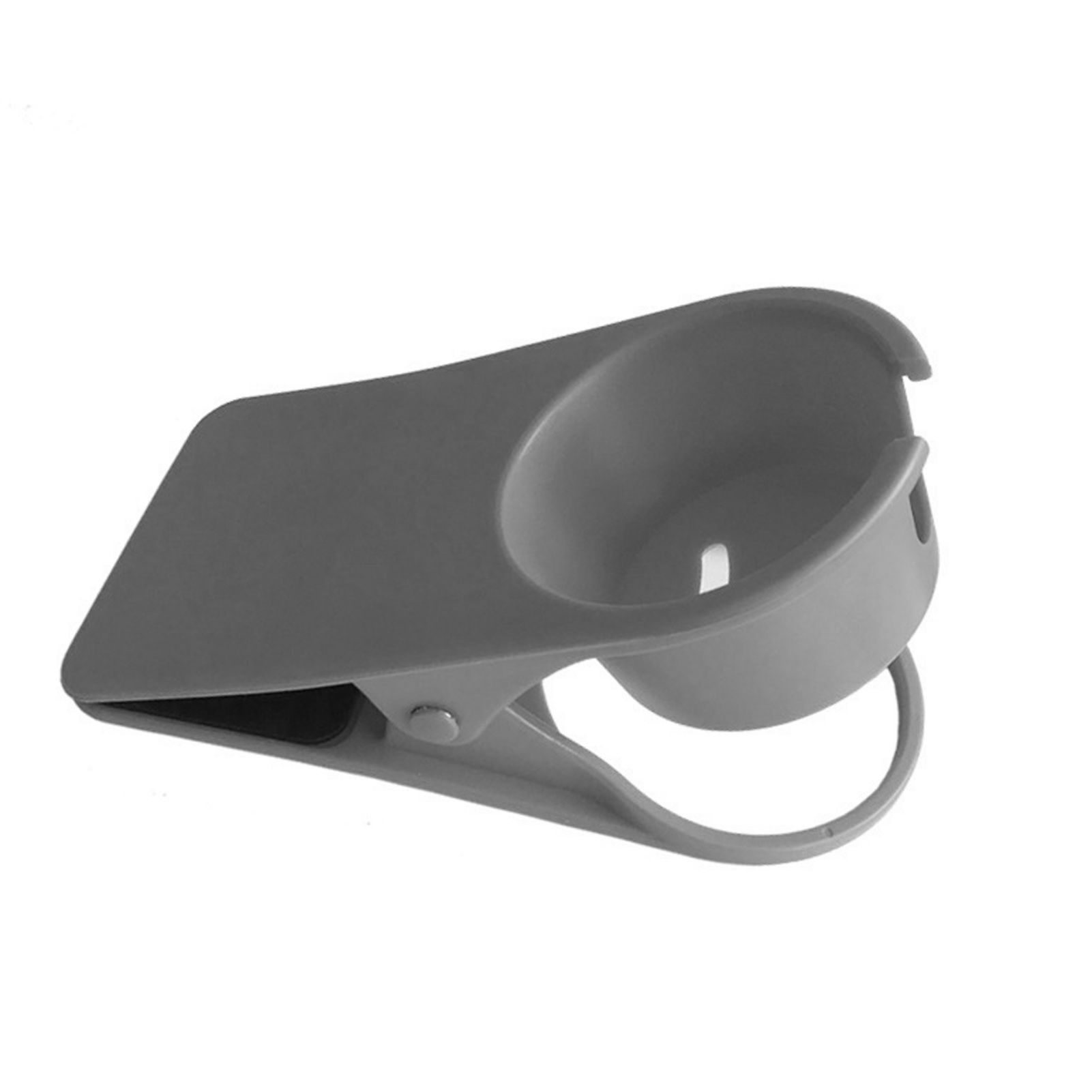 Desk Cup Holder Clip Space Saving Large Multifunctional Table Clamp Mug Stand for Beverage Bottle Gray — image 4