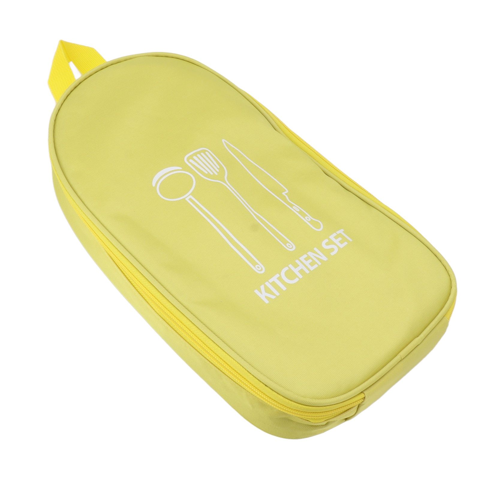 Camping Travel Cooking Utensils Bag Travel Cookware Pouch Bag with Handle for BBQ Camp Cookware Kitchen Kit Yellow โ image 6