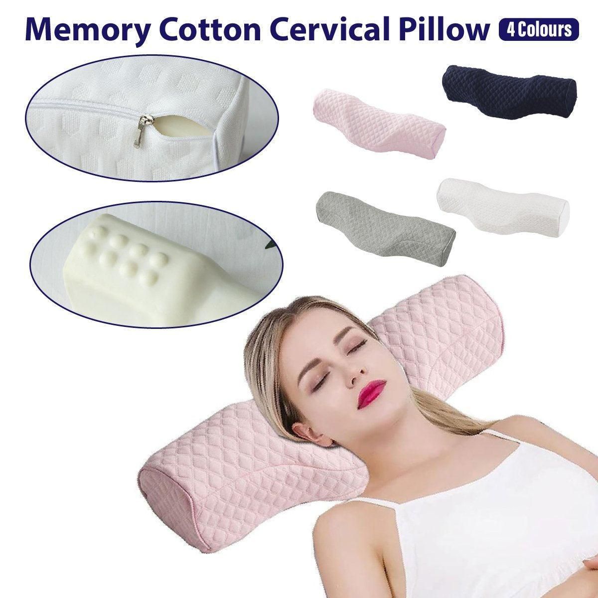 Orthopedic Memory Foam Cervical Neck Pillow for Sleep Support Slow Rebound - Pink — image 2
