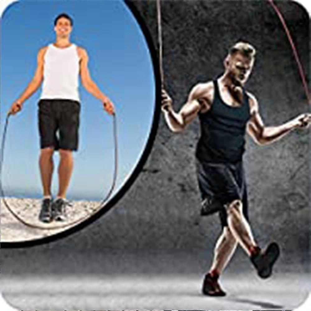 Adjustable Leather Jump Rope with Wooden Handles, Ball Bearing Speed Skipping Rope for Cardio, Boxing, Fitness, CrossFit & Exercise Training - Silver โ image 4