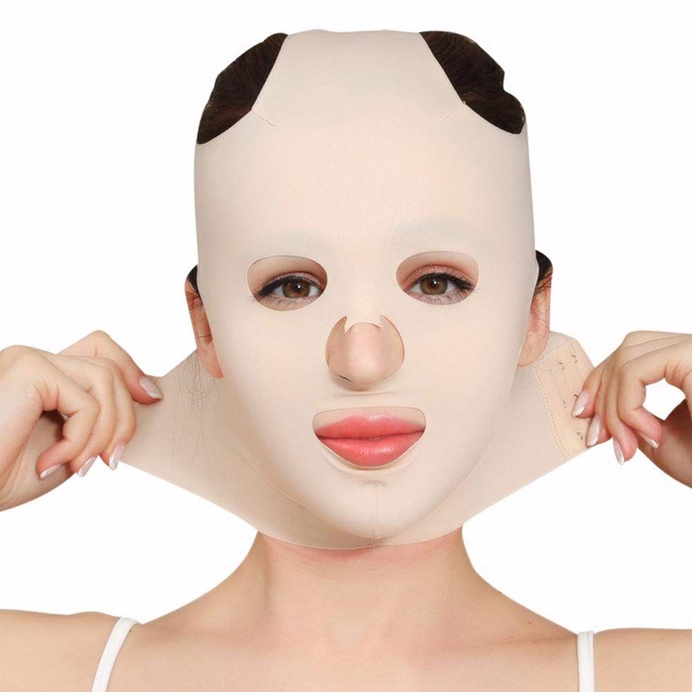 Face Slimming Bandage, Elastic Breathable Line Face up Reshape Belt Double Chin Reduce Face Corrector for Men and Women