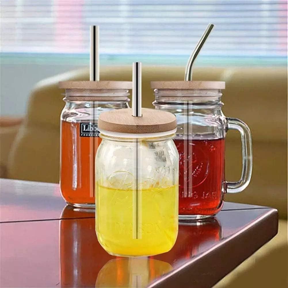 4 Pack 86mm Wide Mouth Bamboo Mason Jar Lids with Straw Hole Reusable Bamboo Caps Leak-Proof Glass Canning Drinking Storage Jars Lid โ image 2