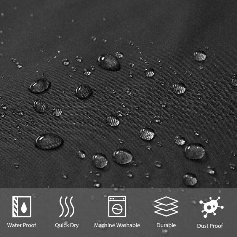Waterproof Shower Curtain with Hooks - Anti-Mildew Washable Polyester Fabric - Black Bathroom Curtain 100 × 180cm — image 5