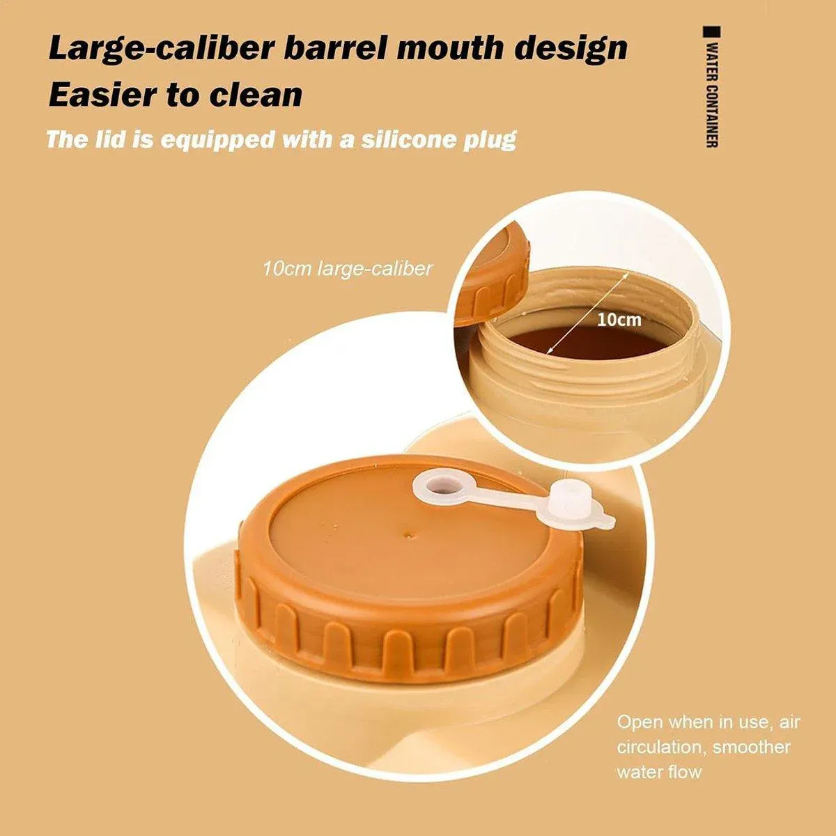 20L Outdoor Camping Portable Storage Bucket with Tap Drinking Water Container β image 4