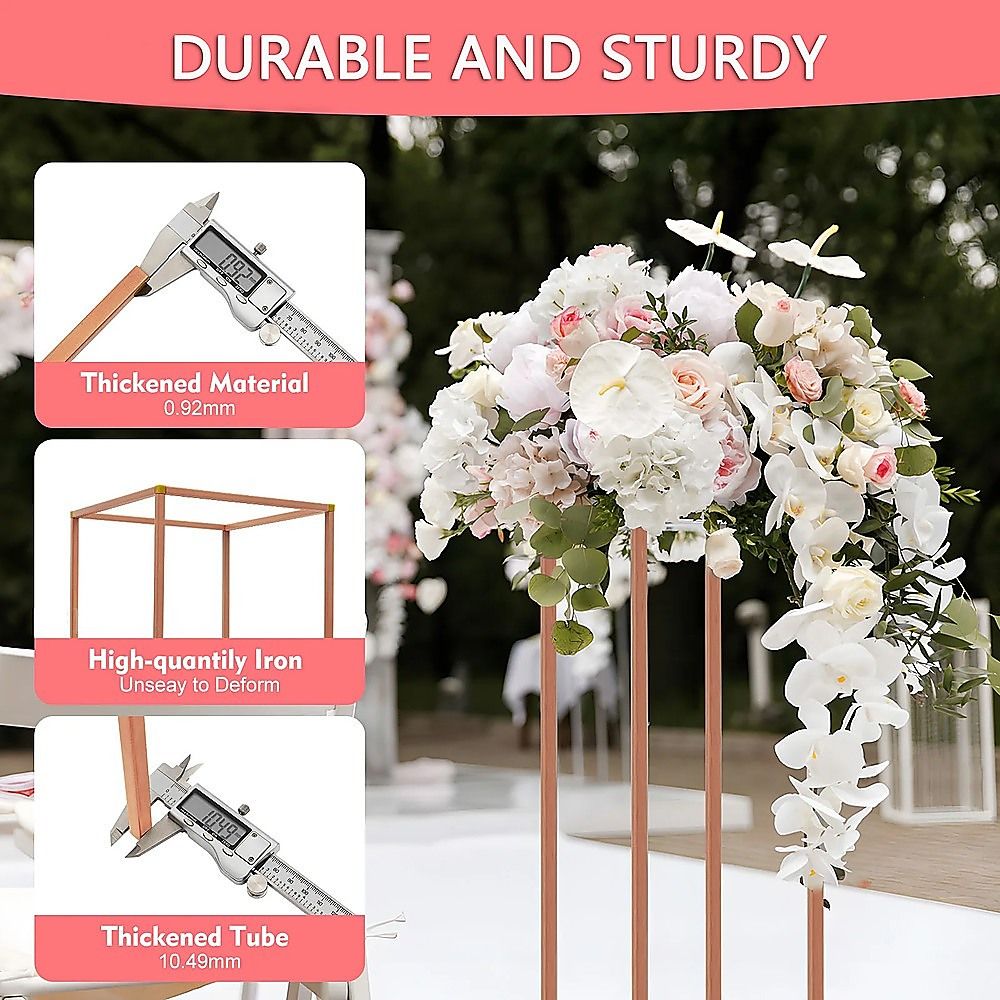 Rose Gold Metal Flower Stand — image 6