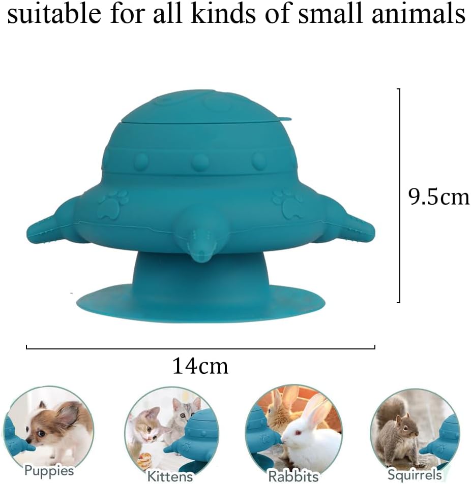 4 Teat Puppy Kitten Feeder Blue for Newborn Pets — image 4