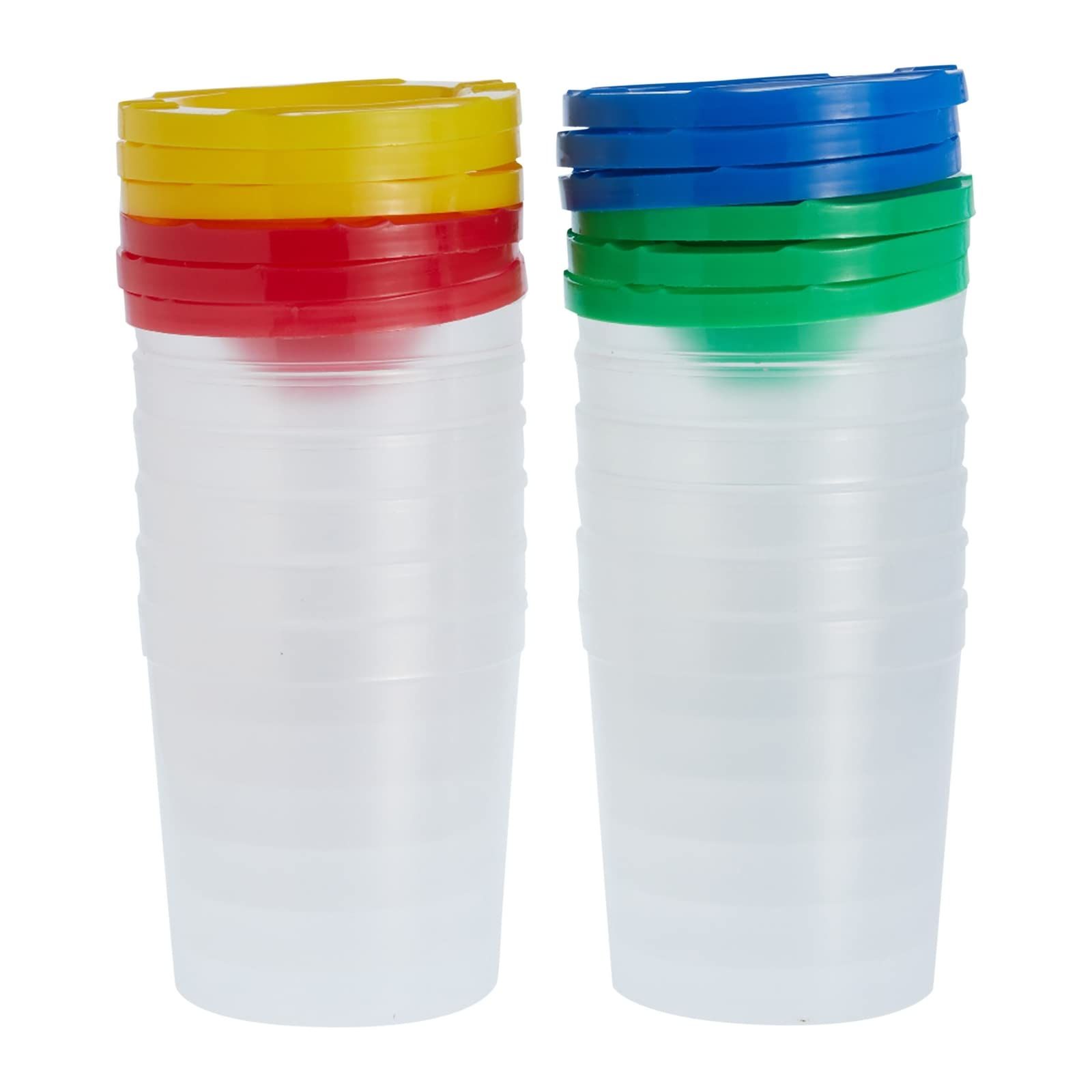 12 Pack No Spill Paint Cups With Lids for Kids, Arts and Crafts Supplies for Classrooms (4 Colors, 3 x 3 In) โ image 3