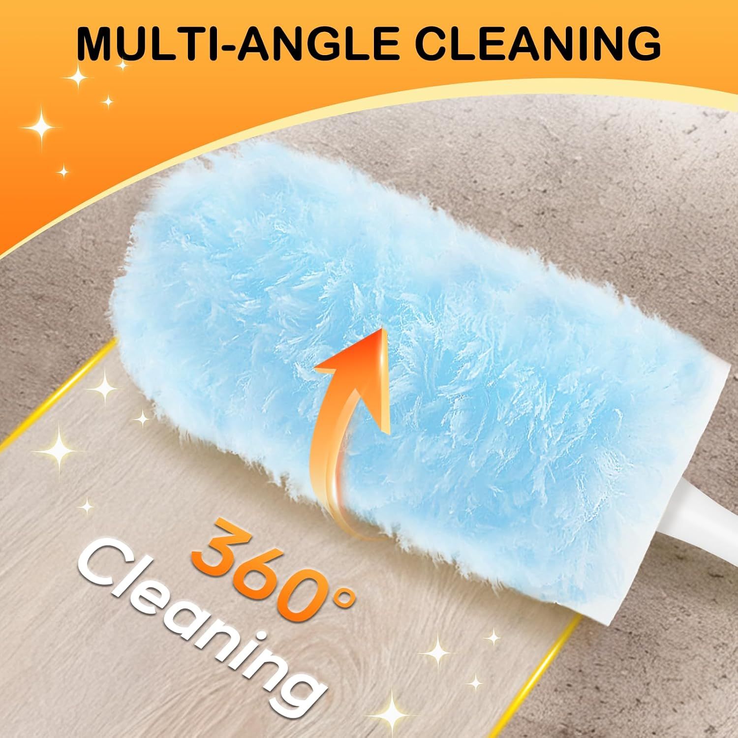 30 Pack Disposable Duster Refills Compatible with Swiffer Dusters, Multi-Surface 360-Degree Cleaning Heads for Fans, Blinds and Furniture, Blue — image 3