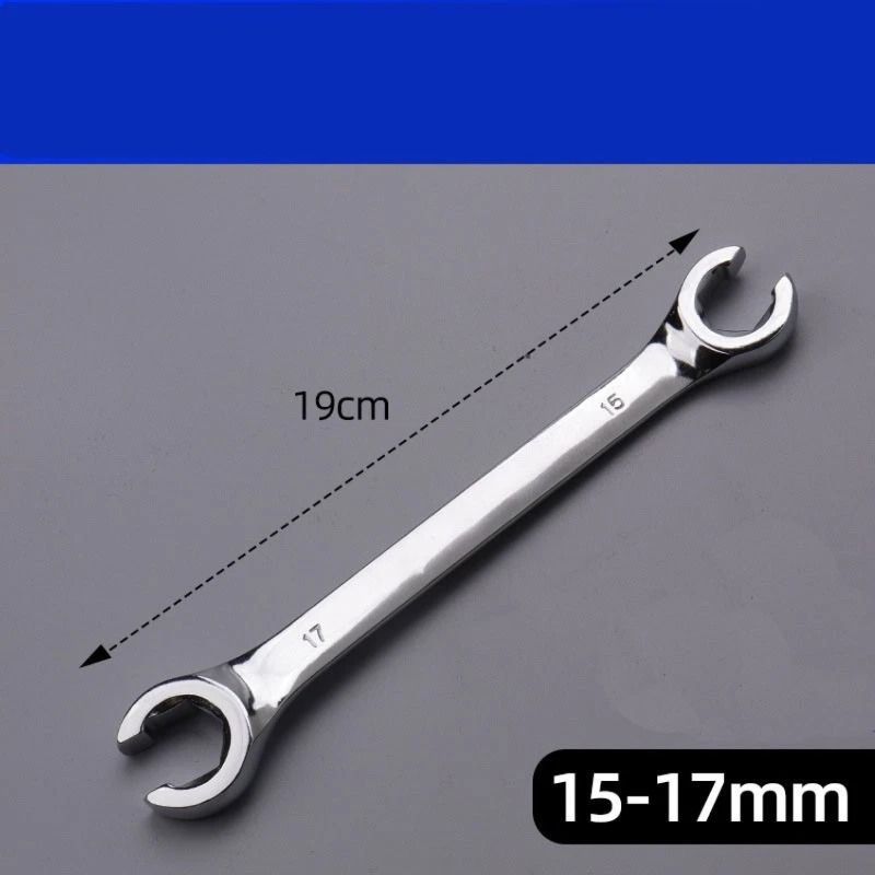 5Pcs Flare Nut Wrench Set Offset End Spanner Metric 6 8 9 10 11 12 13 14 15 17MM — image 6
