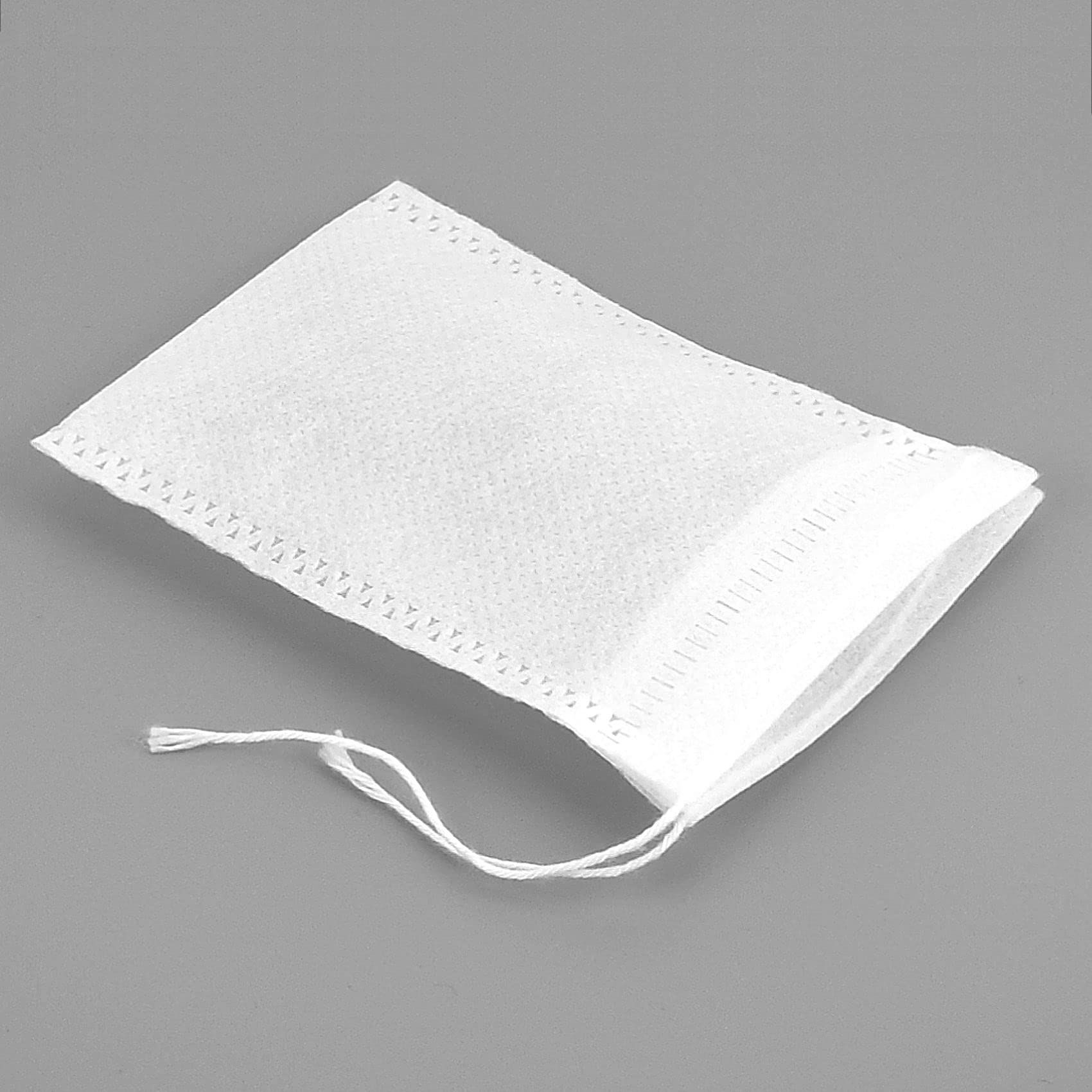 100 pc Drawstring Bags, Disposable Small Mesh Bags for Cooking, Soaking Medicinal Liquor, Tea Coffee Filter — image 2