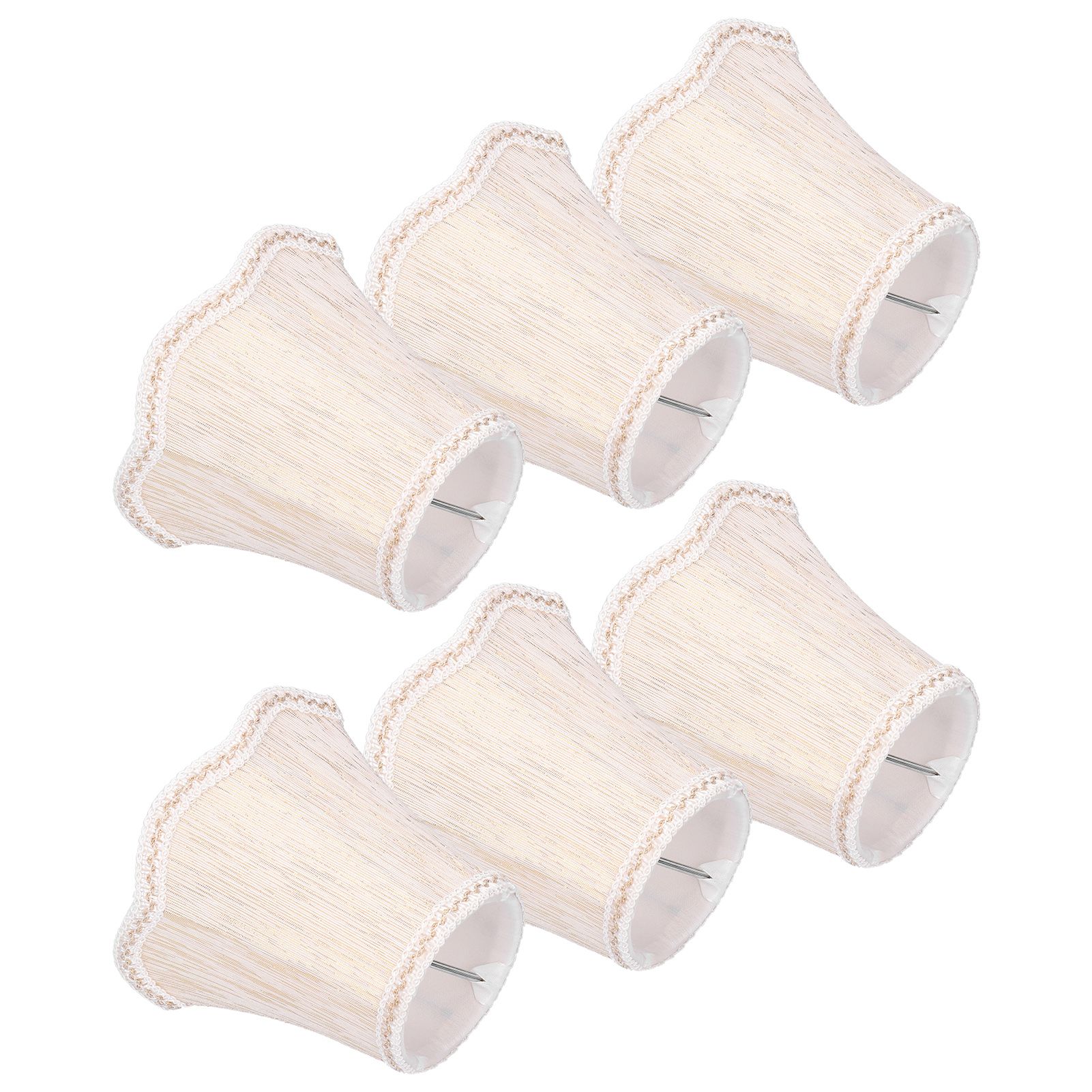 6Pcs European Style Lampshade Cloth Lamp Shade Chandelier Wall Light Cloth Cover for Lighting — image 3
